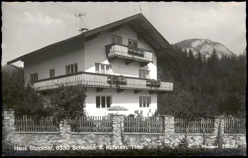Ansichtskarte Schwoich Haus Stockner, Unterkunftshaus in Tirol 1960
