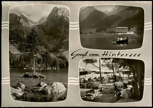 Ramsau bei Berchtesgaden Hintersee Mehrbildkarte mit Hotel Post 1960