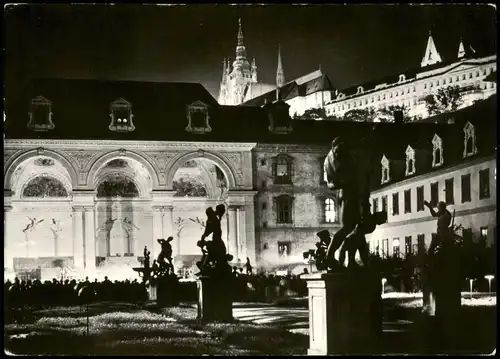 Postcard Prag Praha Konzert im Wallensteingarten 1965