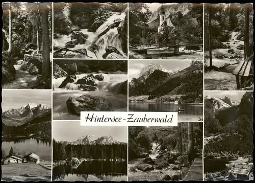 Ramsau bei Berchtesgaden Hintersee-Zauberwald Mehrbildkarte 1960