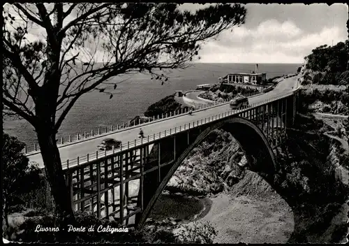 Livorno Ligorno Ponte di Calignaia Calignaia Bridge, Brücken Ansicht 1955