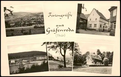 Ansichtskarte Gräfenroda See, Panorama, Gaststätte, Hotel 1961 #