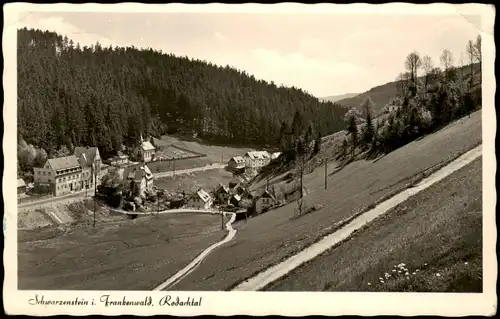 Schwarzenstein-Schwarzenbach am Wald Panorama-Ansicht Blick ins Rodachtal 1956