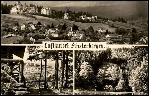 Finsterbergen-Friedrichroda DDR Mehrbildkarte mit 3 Ortsansichten 1961