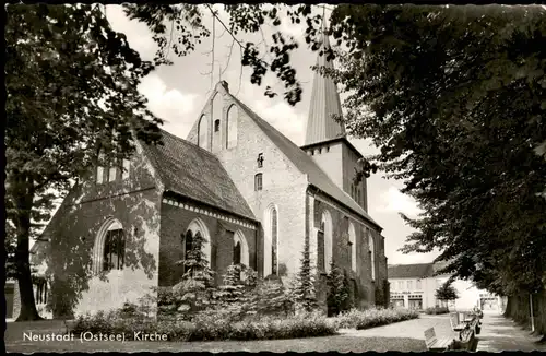 Ansichtskarte Neustadt (Holstein) Partie an der Kirche 1961