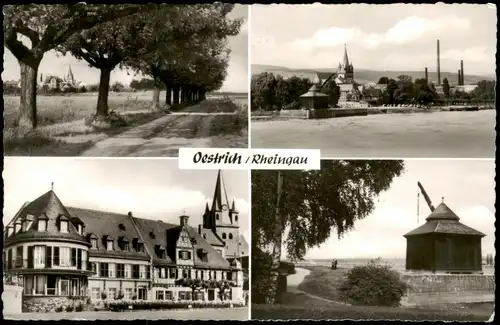 Oestrich-Winkel Mehrbildkarte mit 4 Oestrich Rheingau Ansichten 1968