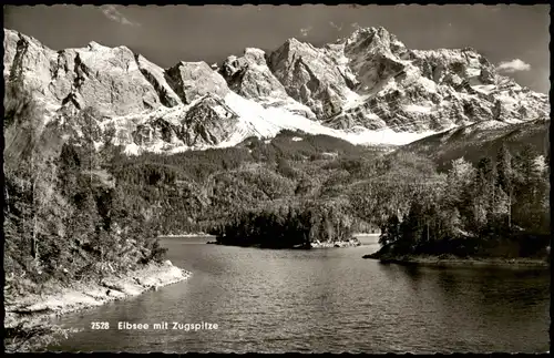 Ansichtskarte Garmisch-Partenkirchen Eibsee mit Zugspitze 1960