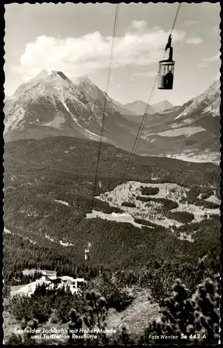 Seefeld Seefelder Jochbahn mit Hoher Munde und Talstation Rosshütte 1964