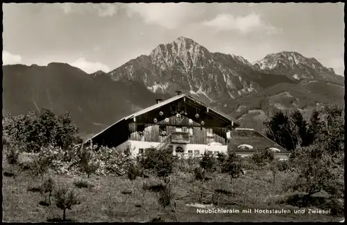 Ansichtskarte .Bayern Neubichleralm mit Hochstaufen und Zwiesel 1966