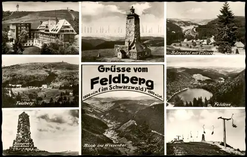 Feldberg (Schwarzwald) Mehrbild-Gruss-AK Feldberg im Schwarzwald 1966