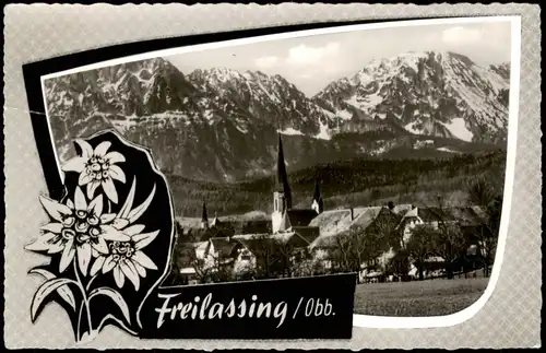 Ansichtskarte Freilassing (bis 1923 Salzburghofen) Panorama-Ansicht 1960