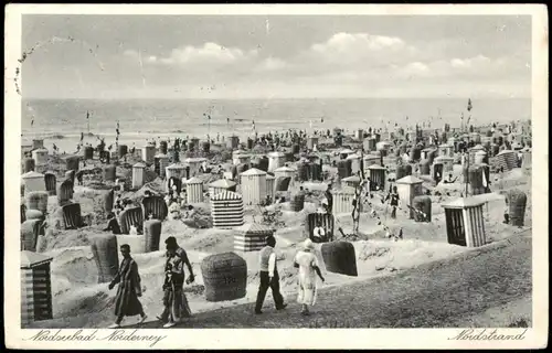 Ansichtskarte Norderney Nordstrand Strandleben 1937