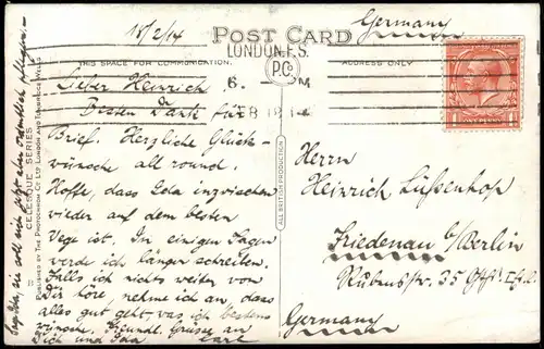 Postcard London Guildhall Autos Car 1914