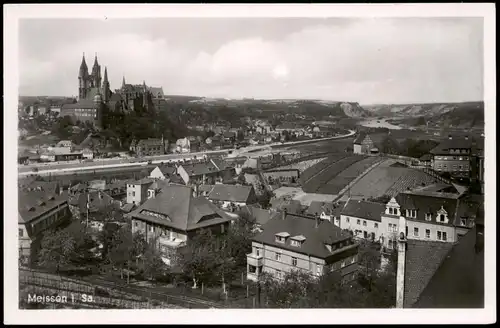 Ansichtskarte Meißen Panorama-Ansicht Stadtansicht 1950