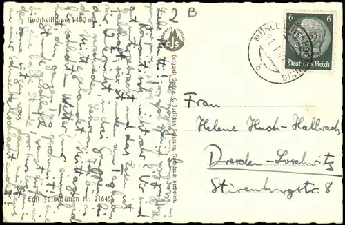Ansichtskarte Salzburg Hochkeilhaus Hochkönig Stimmungsbild Winter 1941