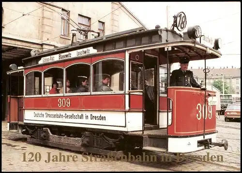 Dresden Triebwagen Nr. 309 Deutsche Straßenbahngesellschaft (Berolina) 1990
