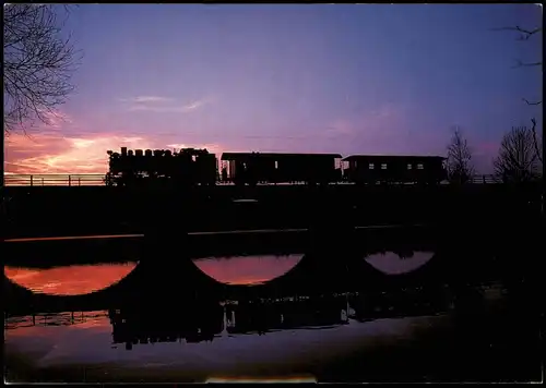Einheitsdampflok 99 1746 Kurzpersonenzug am Viadukt Malter Talsperre 2001