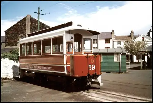 MANX ELECTRIC RAILWAY Historischer Tram Straßenbahn Wagen 1990