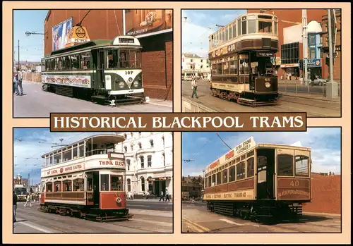 Blackpool Historical Trams (Straßenbahn) Historische Wagen 1990