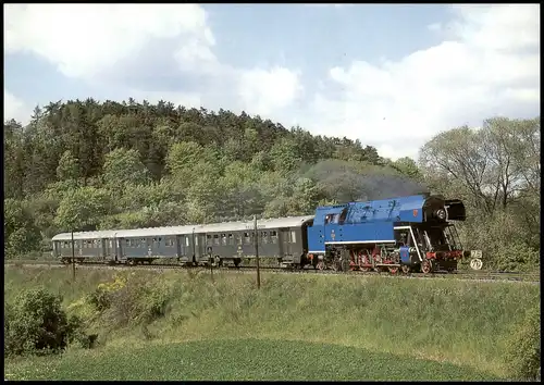 Ansichtskarte  Dampf-Tenderlokomotive Baureihe 477 Verkehr Eisenbahn Zug 1990