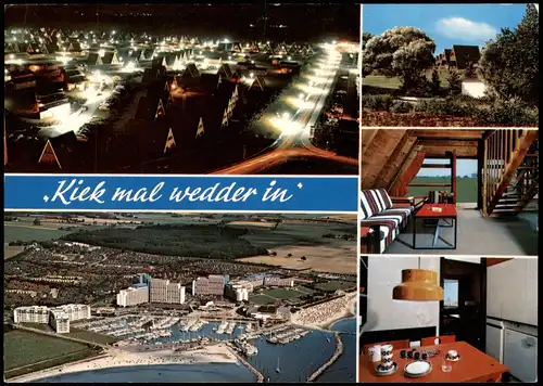 Damp Mehrbildkarte mit dem Bungalowdorf, Haus Klabautermann 1988