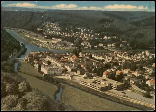 Ansichtskarte Bad Karlshafen Luftbild Solbad vom Flugzeug aus 1975