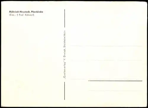 Postcard Mährisch Neustadt Uničov Pfarrkirche 1935