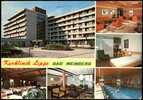 Horn-Bad Meinberg Mehrbildkarte Kurklinik Lippe im Wällenweg 1980