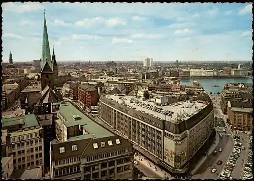 Ansichtskarte Hamburg Panorama-Ansicht City Blick 1965
