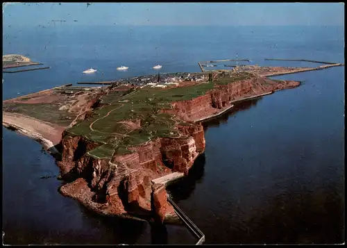 Ansichtskarte Helgoland (Insel) Luftbild Insel vom Flugzeug aus 1976