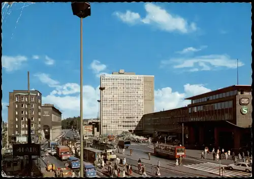 Ansichtskarte Essen (Ruhr) Bahnhofsplatz, Auto Verkehr, Bus Tram 1975