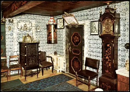 Ansichtskarte Hallig Hooge Königspesel Haus Innenansicht 1976/1975