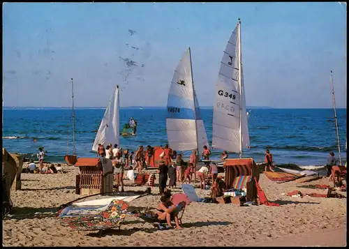 Ansichtskarte .Mecklenburg-Vorpommern Strandleben an der Ostsee 1985