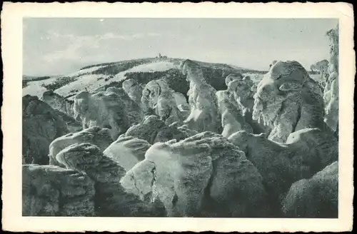 Postcard Sankt Joachimsthal Jáchymov Keilberg/Klínovec im Winter 1929