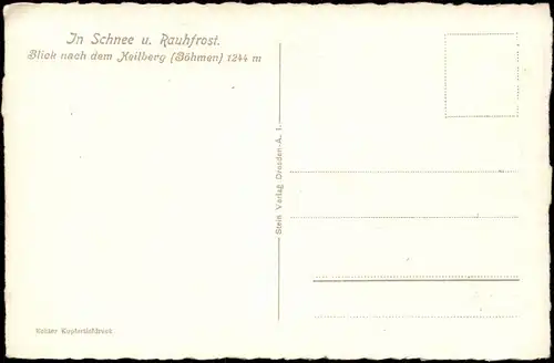 Postcard Sankt Joachimsthal Jáchymov Keilberg/Klínovec im Winter 1929