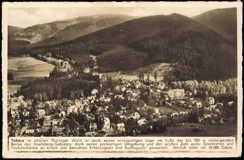 Ansichtskarte Tabarz/Thüringer Wald Stadt-Chronik-Karte 1939