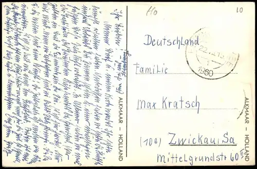 Postkaart Alkmaar 2 Bild: Markttreiben 1960