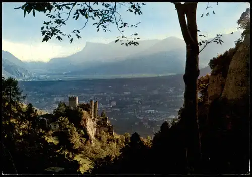 Cartoline Meran Merano Panorama-Ansicht mit Brunnenburg 1967