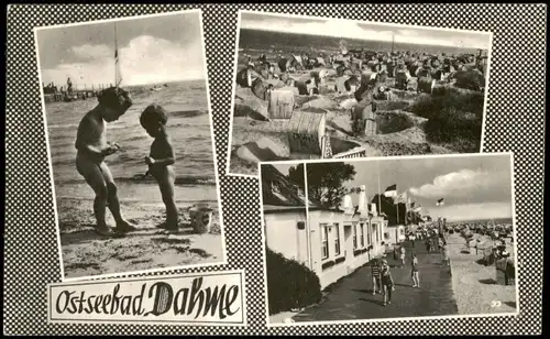 Ansichtskarte Dahme (Holstein) Mehrbildkarte mit 3 Ansichten u.a. Strand 1965