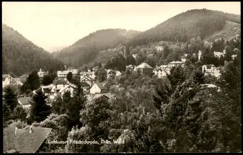 Ansichtskarte Friedrichroda Panorama-Ansicht Ort im Thüringer Wald 1976/1969