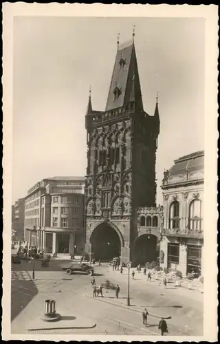 Postcard Prag Praha Prager Pulverturm | Prašná brána - Straße 1934