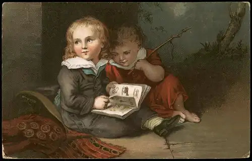 Christian Leberecht Vogel Künstlerkarte Kunstwerke Kinder des Malers 1923