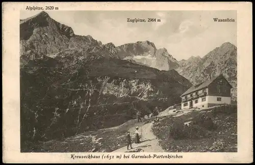 Garmisch-Partenkirchen Adolf-Zoeppritz-Haus - Kreuzeckhaus, Wanderer 1923