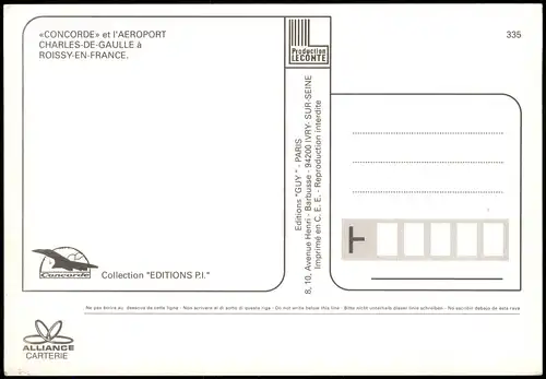 Roissy-en-France Concorde AEROPORT CHARLES DE GAULLE ROISSY-EN-FRANCE. 1980