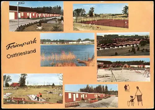 .Niedersachsen FERIENPARK OSTFRIESLAND HAGE BERUM Mehrbildkarte 1978