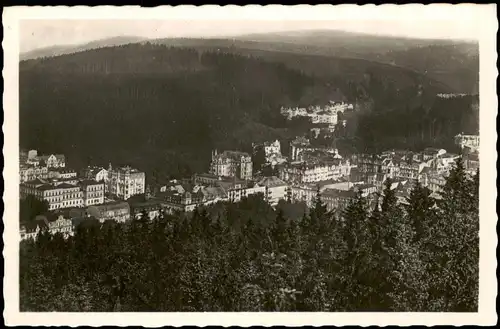 Postcard Marienbad Mariánské Lázně Blick auf die Stadt 1944
