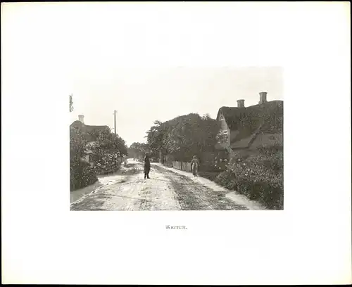 Keitum (Sylt) Kejtum / Kairem Dorfstraße Passepartout Sylt 1910