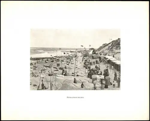 Westerland-Sylt Strandburgen, Umkleidehäuschen Passepartout Sylt 1910