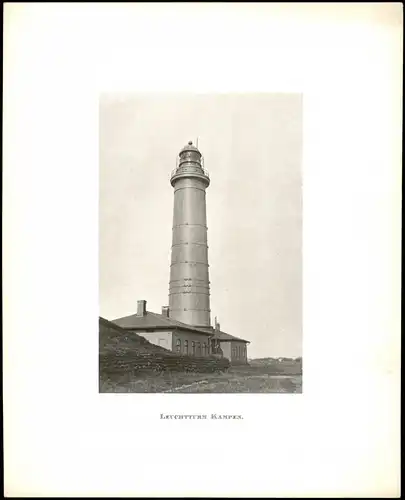 Kampen (Sylt) Leuchtturm Passepartout Sylt 1910