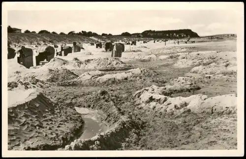 Ansichtskarte Heringsdorf Usedom Badestrand - Strandkörbe 1955